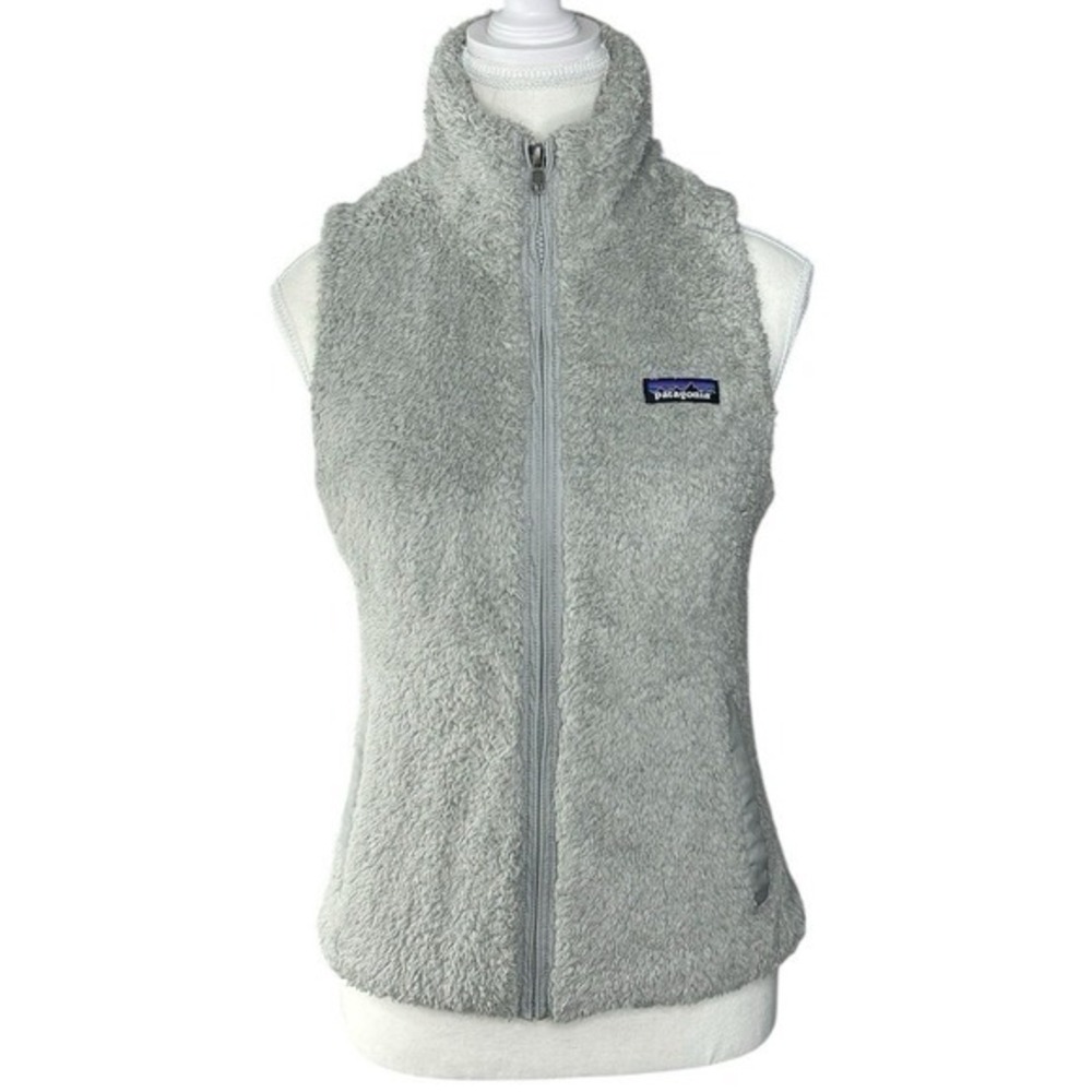 Patagonia Womens Gorpcore Los Gatos High-Pile‎ Fleece Gray Full Zip Vest XS